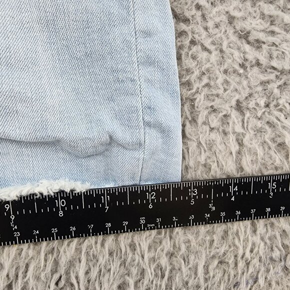 J. Crew Shorts Womens 29 Blue Button Fly LStretch Denim Cut Off Jorts - Picture 6 of 10